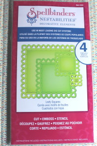 Stampin Up Happy Scenes-Bohemian DSP5 and Spellbinders Leafy Squares