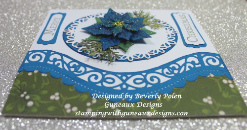 Home for Christmas Designer Series Paper Blue Poinsettia