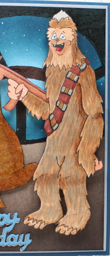 Chewbacca Happy Birthday Card