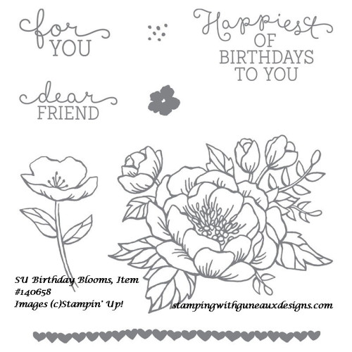 Stampin Up Birthday Blooms Stamp Set