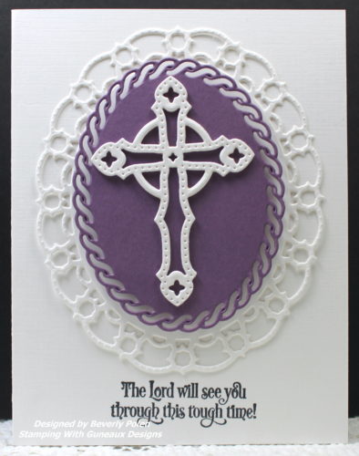 ODBD Ornamental Crosses Sympathy Card