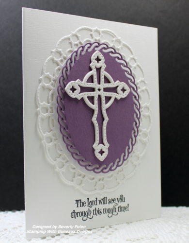 ODBD Ornamental Crosses Sympathy Card