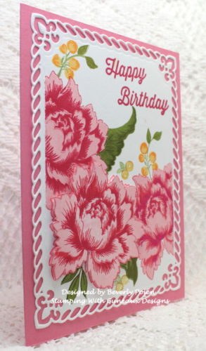 Altenew Peony Bouquet Birthday Card