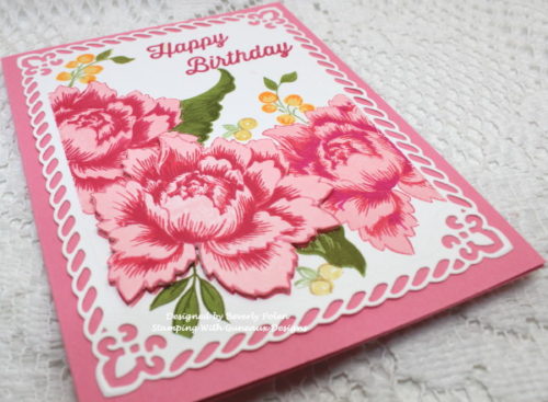 Altenew Peony Bouquet Birthday Card